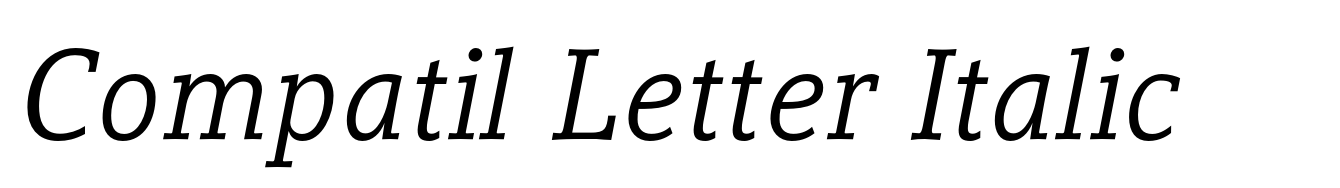 Compatil Letter Italic